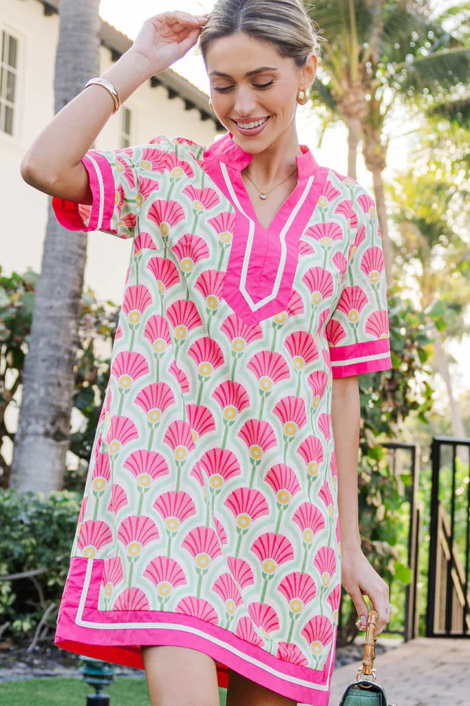 Closet Staple Pink Medallion Dress | The Mint Julep Boutique