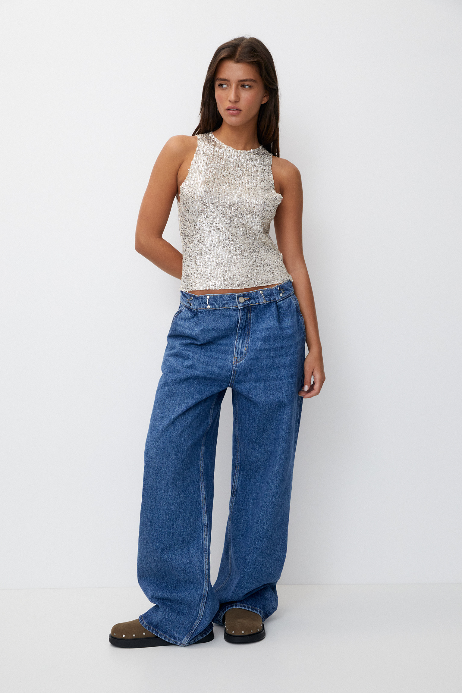 Sequin top | PULL and BEAR UK