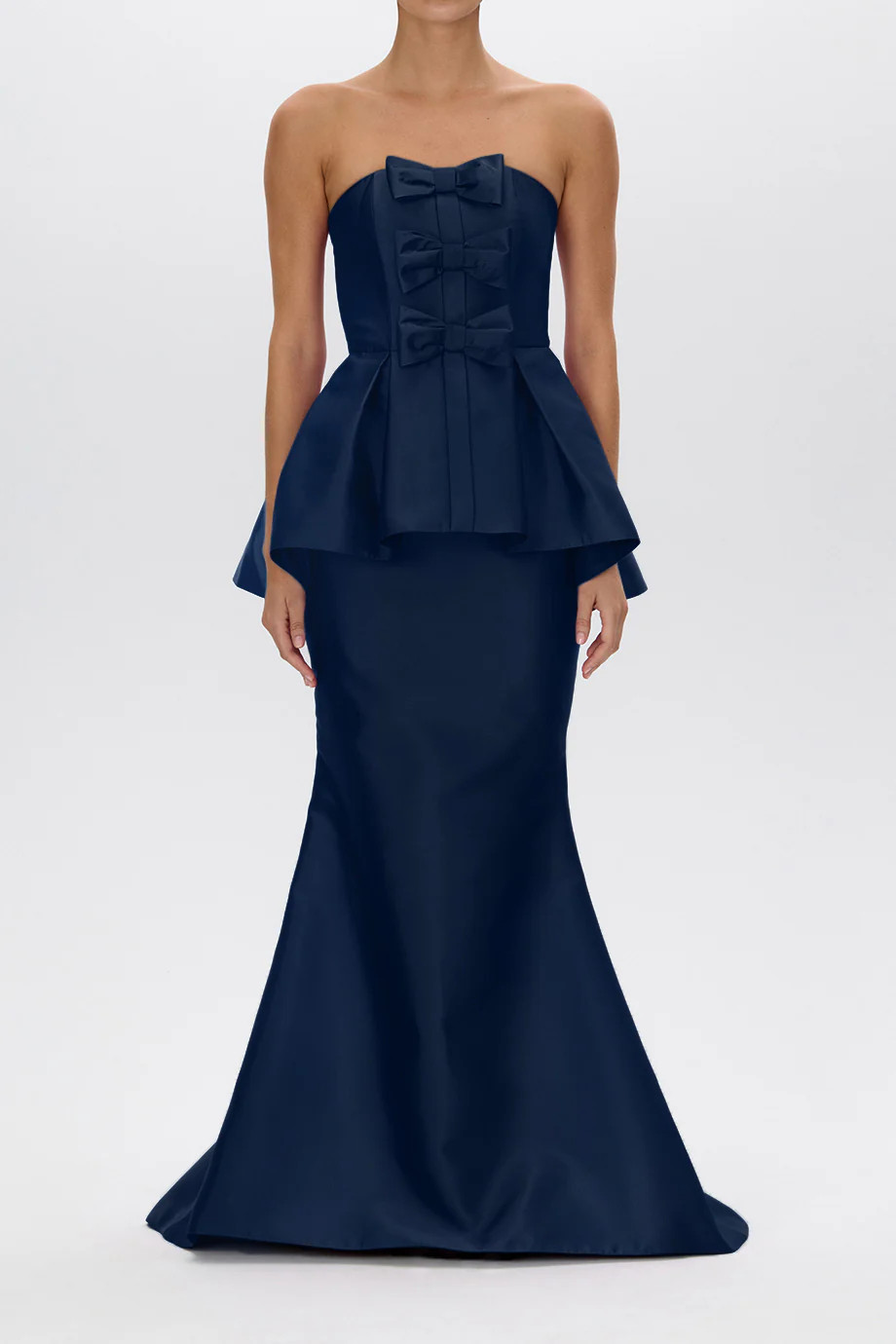 Stella Silk and Wool Peplum Mermaid Gown | ALEXIA MARIA LLC