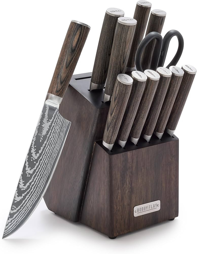 GreenPan x Bobby Flay 13 Piece Stainless Steel Cutlery Kitchen Knife Block Set, Premium Stainless... | Amazon (US)