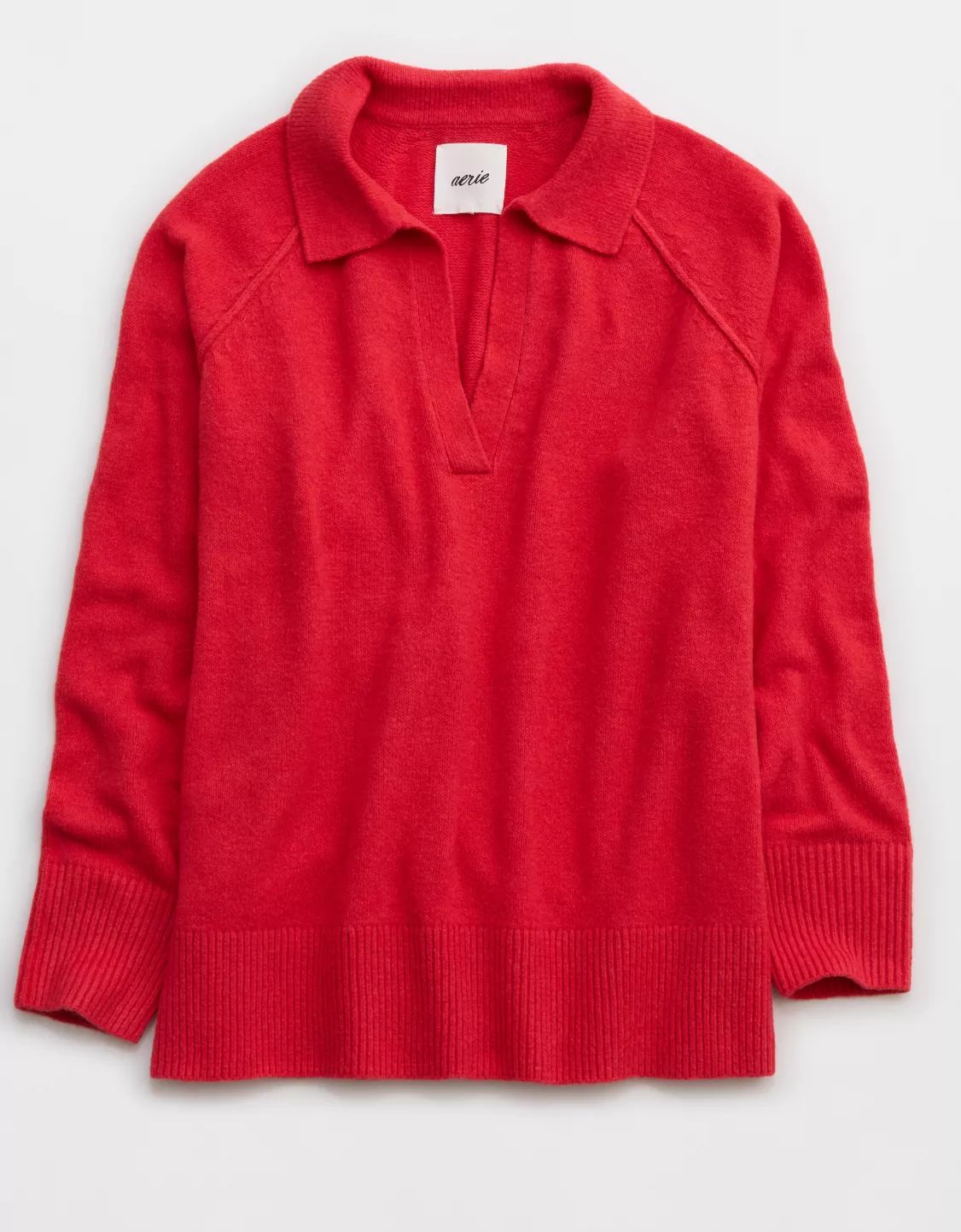 Aerie Unreal Polo Sweater | Aerie