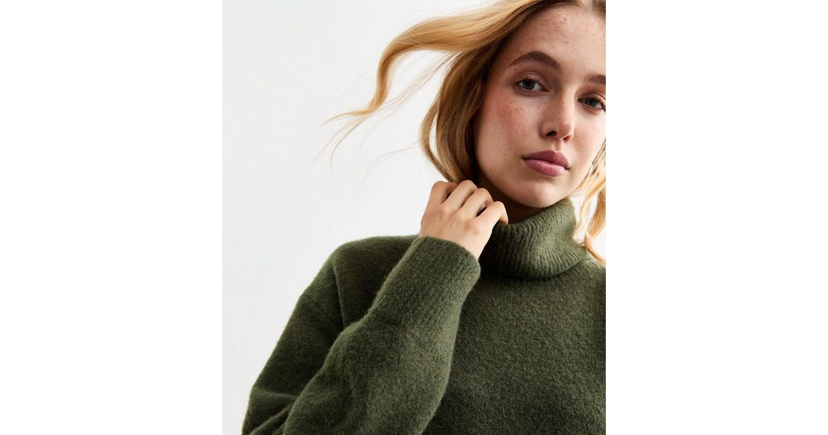 Khaki Longline Roll Neck Jumper
						
						Add to Saved Items
						Remove from Saved Items | New Look (UK)
