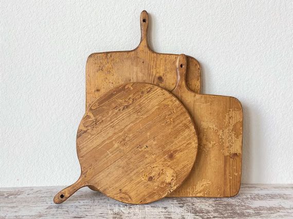 Set of Three Bread Boards, Medium Rectangle, Small Square, and Small Round Bread Board, French Ch... | Etsy (US)