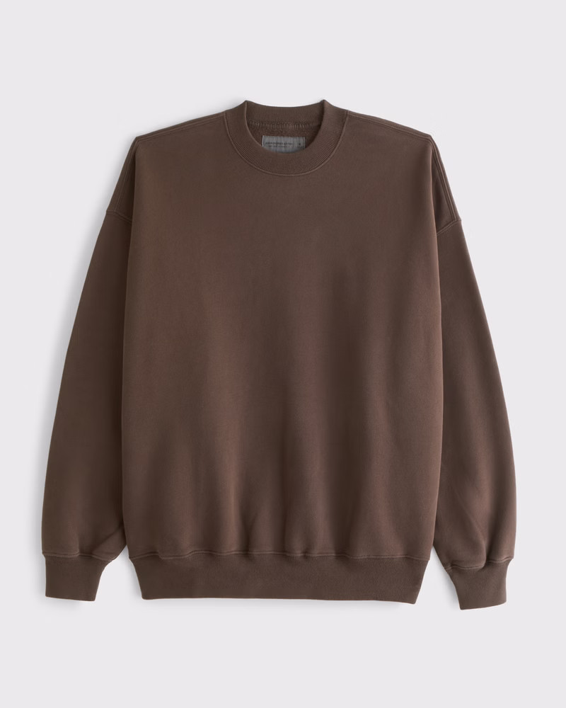 Abercrombie & Fitch Men's Essential Crew Sweatshirt in Chocolate Brown - Size XXL TALL | Abercrombie & Fitch (US)