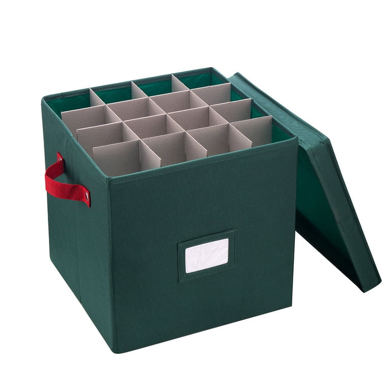 Elf Stor Premium Green Christmas Ornament Storage Chest for 64 Balls w/ Dividers | Walmart (US)