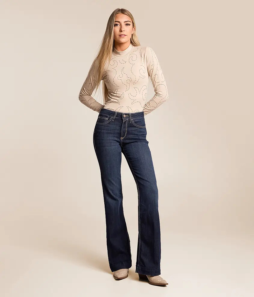 High Rise Slim Trouser Stretch Jean | Buckle