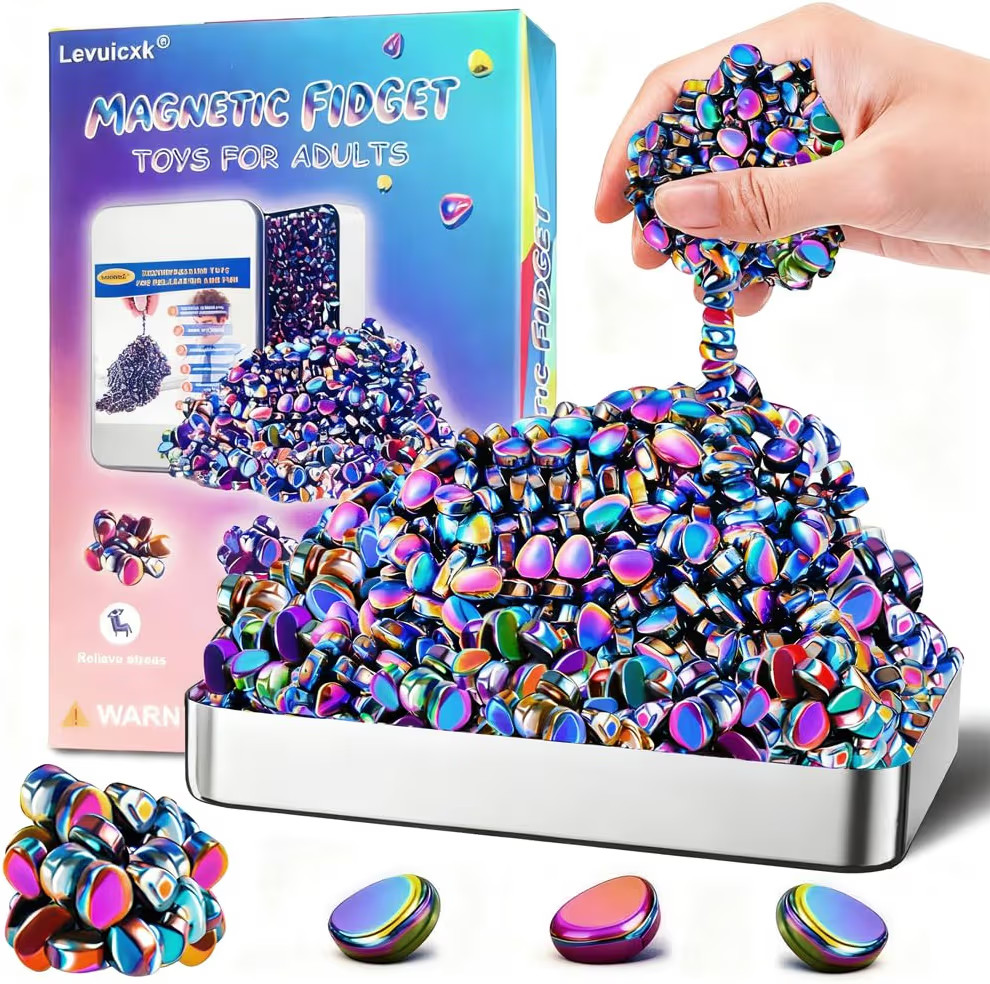 580PCS Magnetic Fidget Toys for Adults – Magnet Fidget, Magnetic Balls, Beads, Rocks & Ferrite ... | Amazon (US)