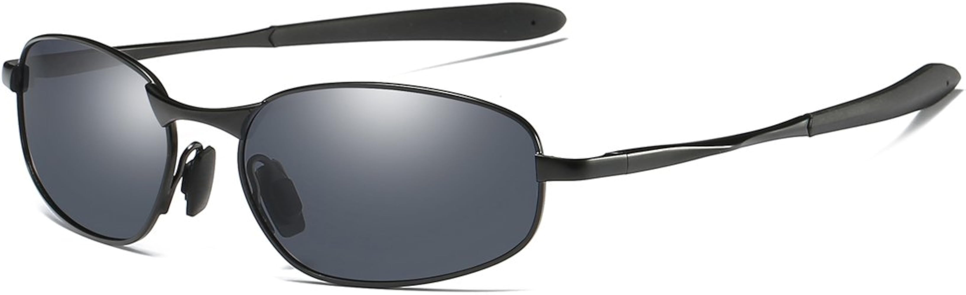 Polarized Sunglasses Small Size Rectangular Metal Frame for Men and Women UV400 Protection | Amazon (US)