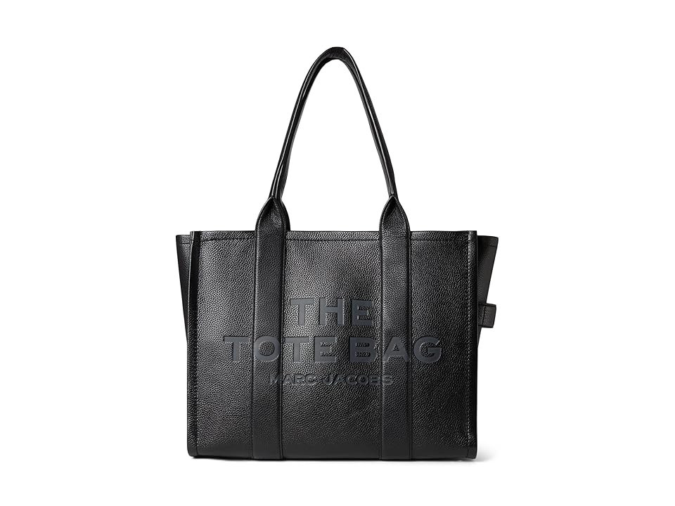 Marc Jacobs The Leather Tote Bag Handbags Black | Zappos