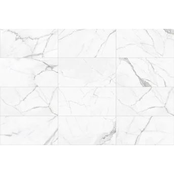 Satori  Statuario Matte 12-in x 24-in Matte Porcelain Marble Look Floor Tile | Lowe's
