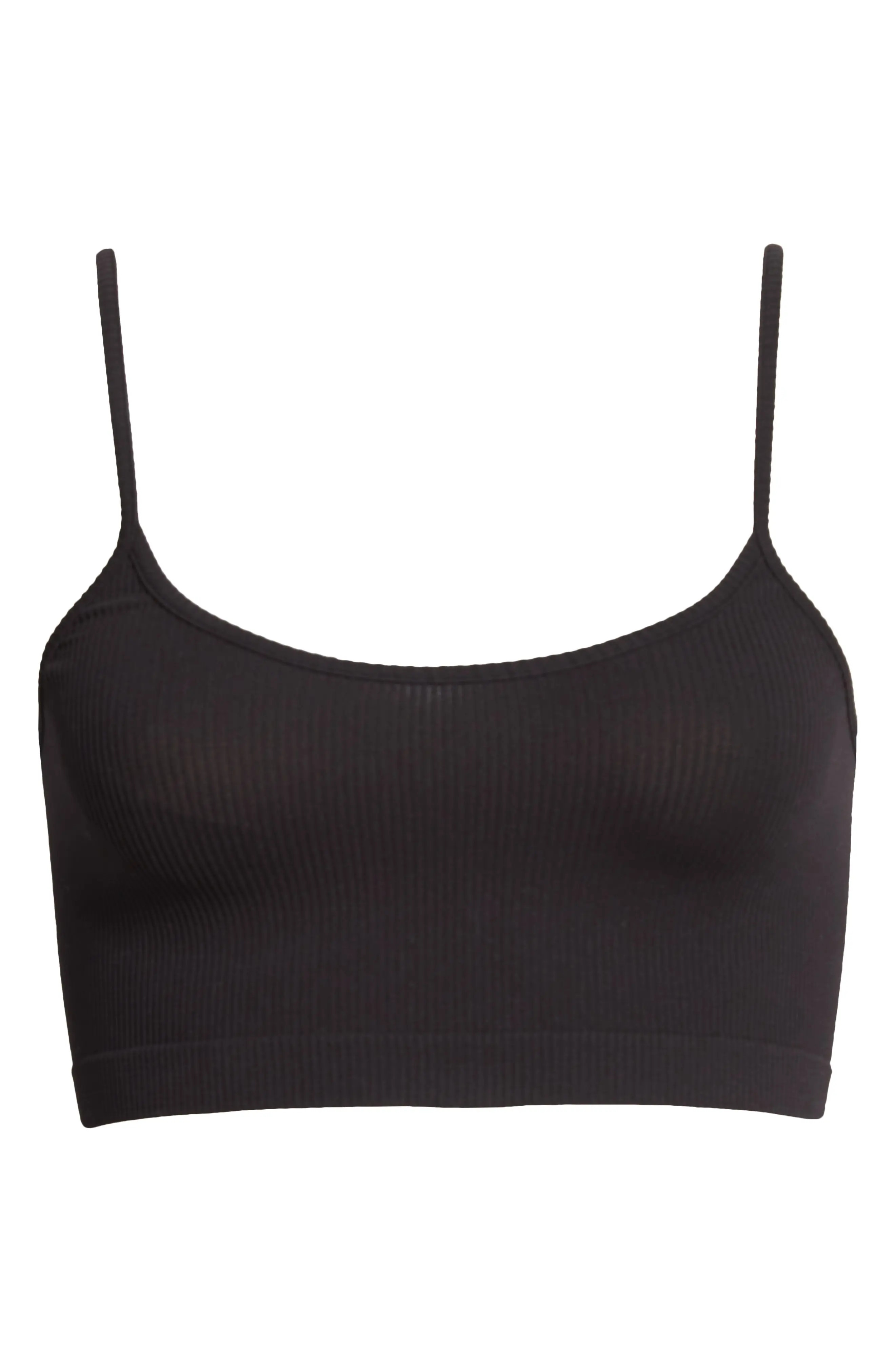 Balenciaga Rib Bikini Top in Black at Nordstrom, Size 2 | Nordstrom