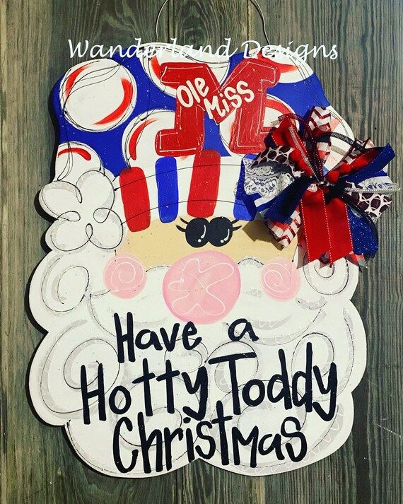 Ole Miss Santa Door Hanger | Etsy (US)