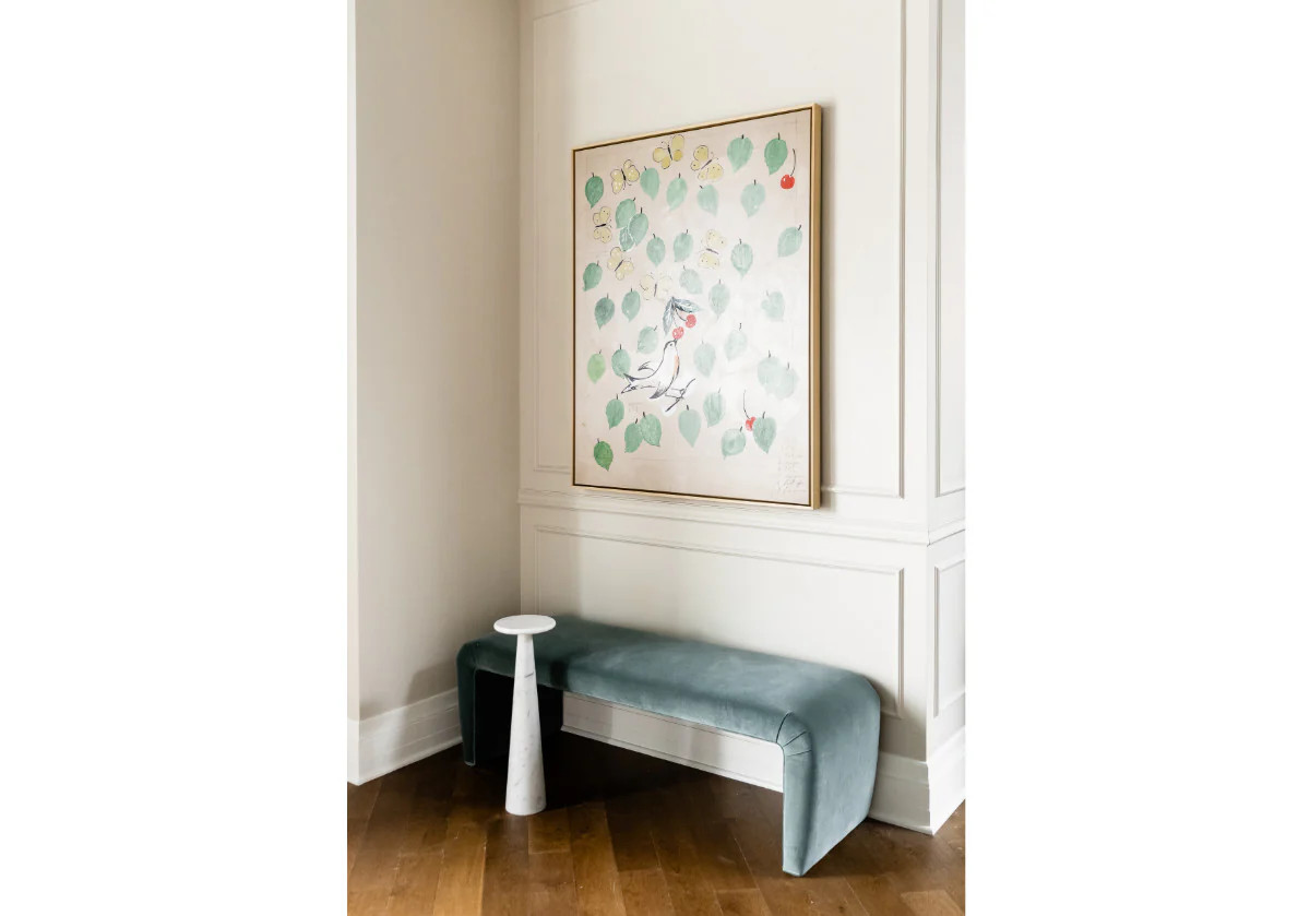 PHOEBE BENCH | Giorgio Aqua Marine | Alice Lane Home Collection