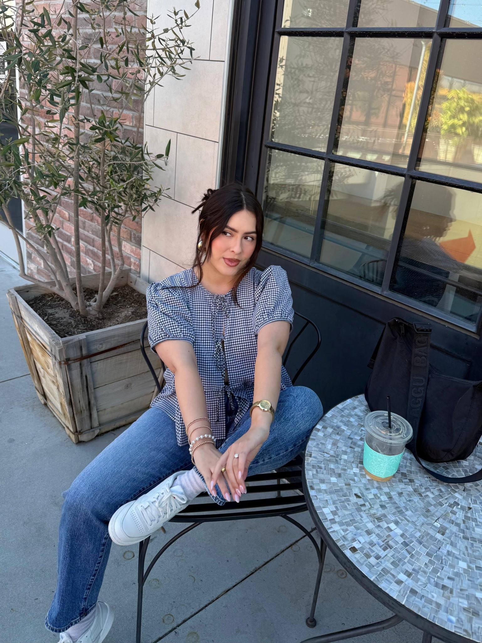 Cute spring ootd tie up top 

#LTKFindsUnder100 #LTKStyleTip #LTKSpringSale