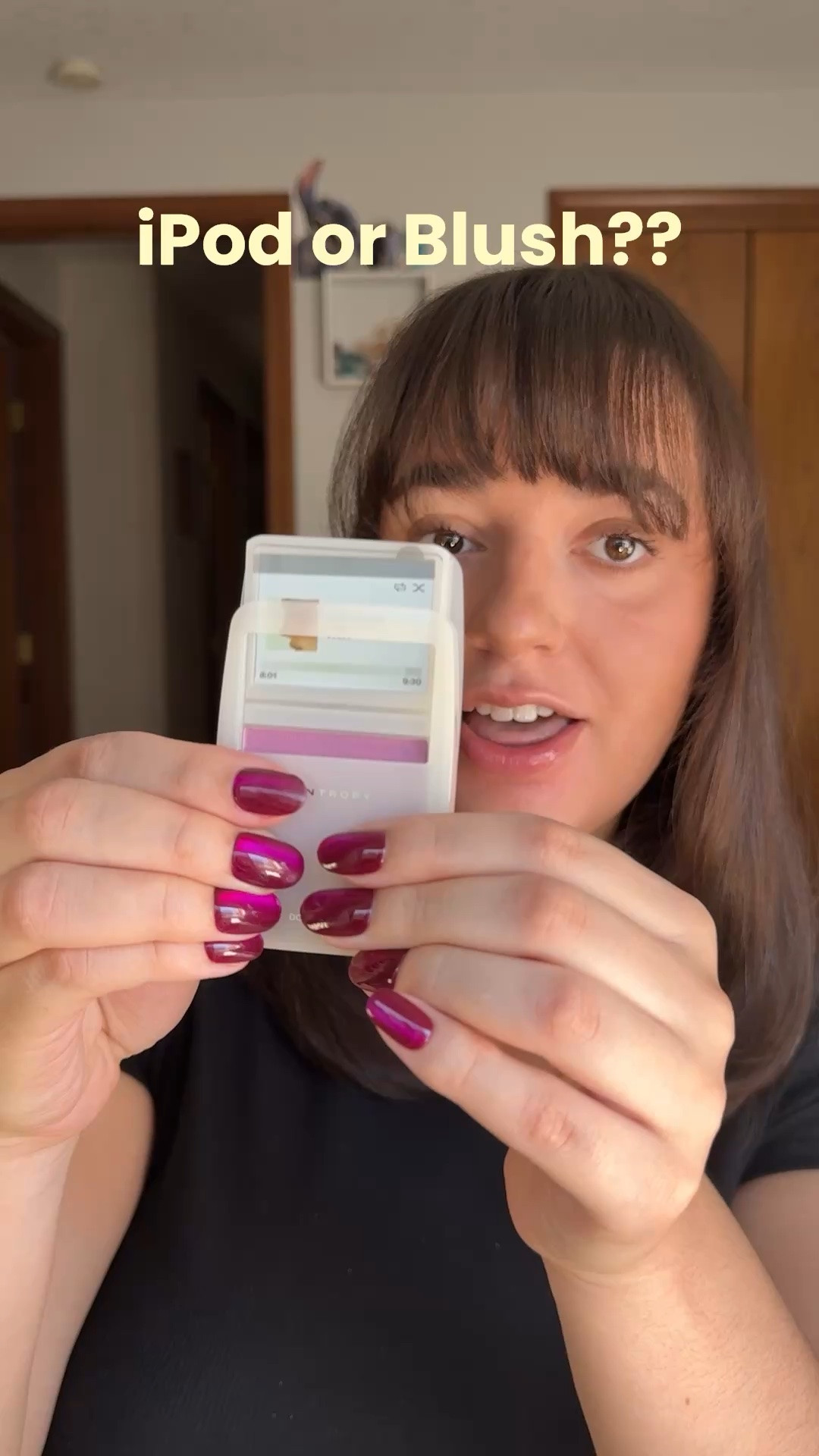 A blush that looks like an iPod? 
K beauty purple blush entropy global 
Yesstyle code: YESCAS2