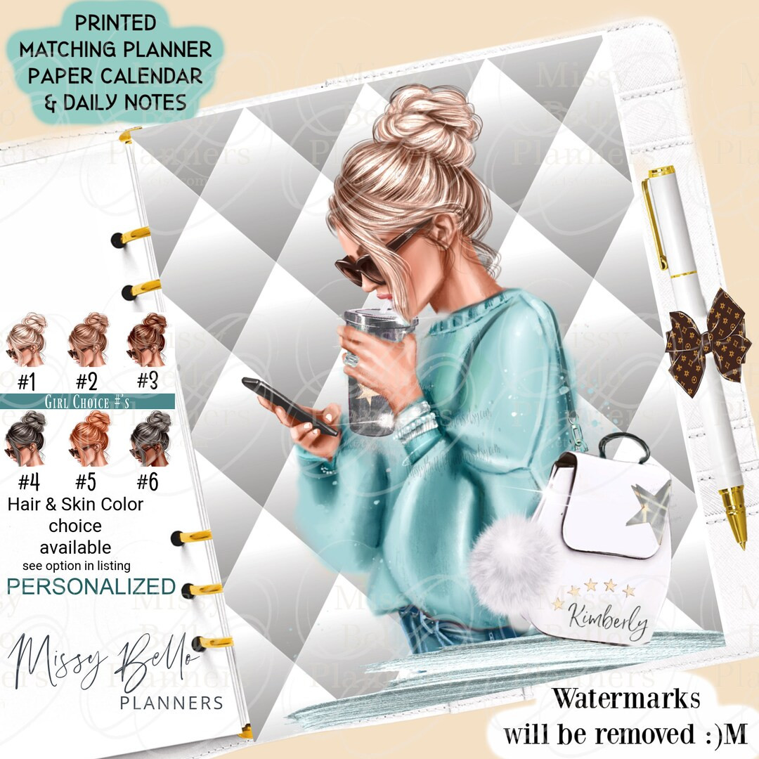 Fashion Style Girl Planner Insert Dashboard or Cover Set for - Etsy | Etsy (US)