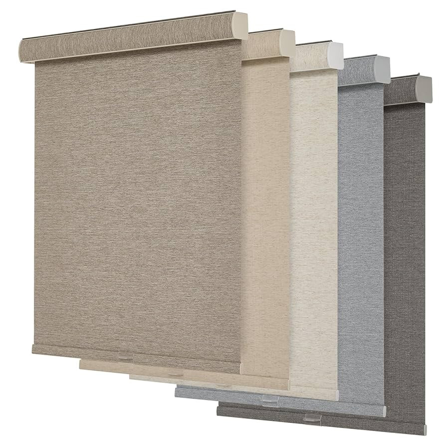 Persilux Blackout Roller Shades for Windows,Cordless,Linen Fabric,Roller Blinds,Thermal Insulated... | Amazon (US)