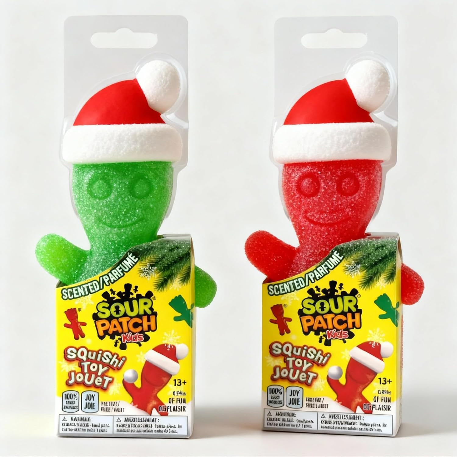 Incredible Novelties Sour Patch Holiday Scented Squishy Toys, 2-Pack (Green & Red) – Soft Translucent Fidget Squeeze Toys, Cherry & Lime Scent, Christmas Stocking Stuffers | Amazon (US)