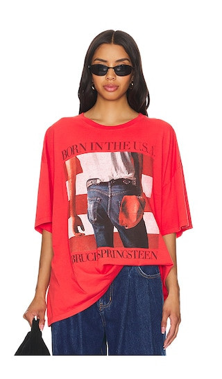 DAYDREAMER Bruce Springsteen Born in The USA Tee Shirt in Red. | Revolve Clothing (Global)