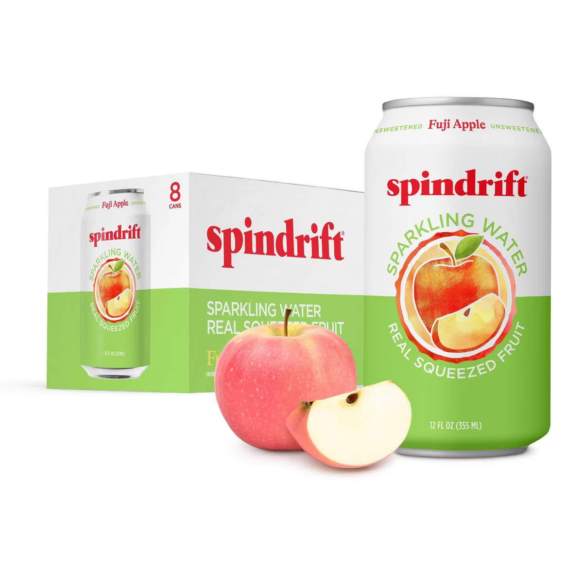 Spindrift Fuji Apple Sparkling Water - 8pk/12 fl oz Cans | Target