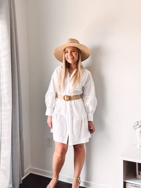 Obsessed with this dress for summer time and there are so many ways to style it and dress it up or down! Can be great for graduation, showers or bridal event as well 🙌🏻🤍 I added the belt to it for a more ~coastal~ vacation look 🥰 

#LTKwedding #LTKSeasonal #LTKunder50