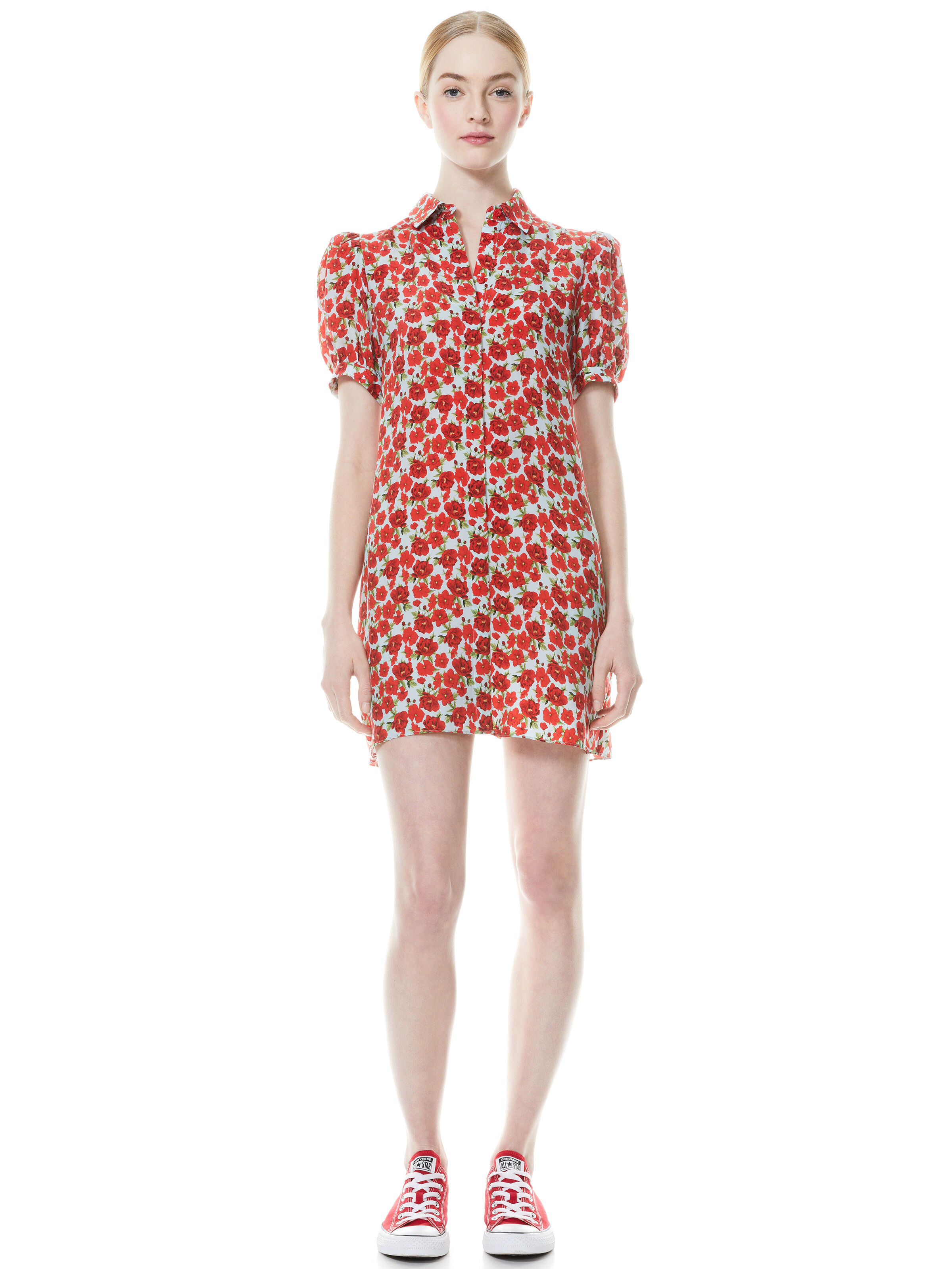 alice + olivia JEM FLORAL SHIRT DRESS | Alice + Olivia