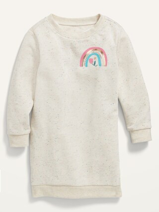 Rainbow Graphic Sweatshirt Dress for Toddler Girls | Old Navy (US)