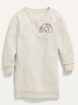 Rainbow Graphic Sweatshirt Dress for Toddler Girls | Old Navy (US)