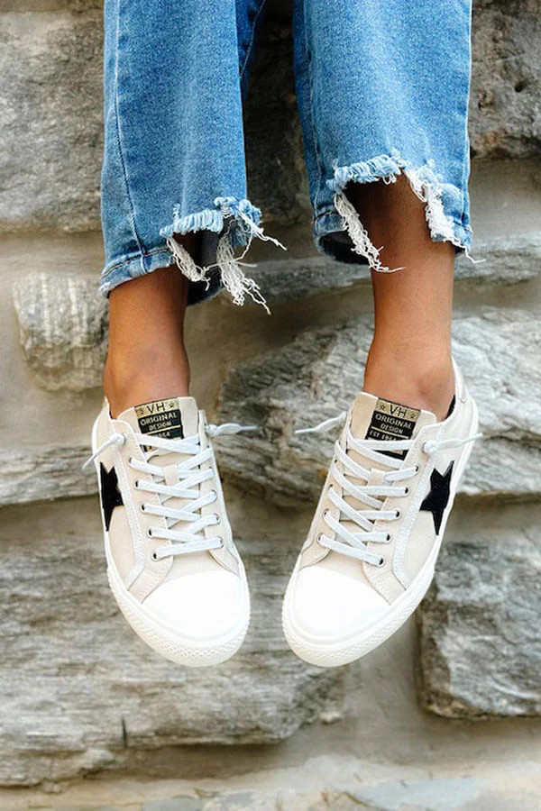Vintage Havana x The Motherchic Striped Star Canvas Sneakers | Social Threads