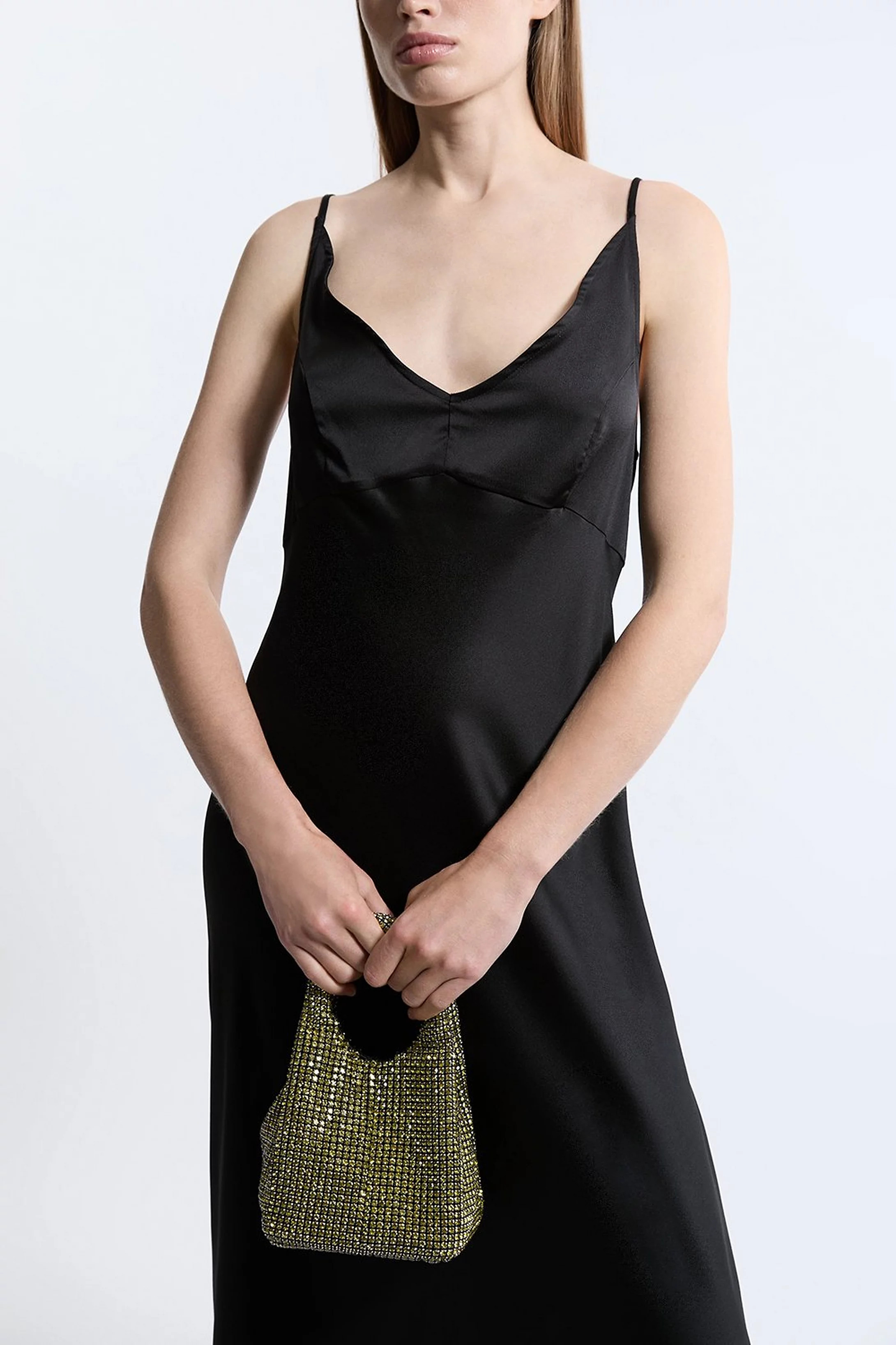 Premium Crystal Embellished Slouchy Bucket Bag | Karen Millen UK + IE + DE + NL