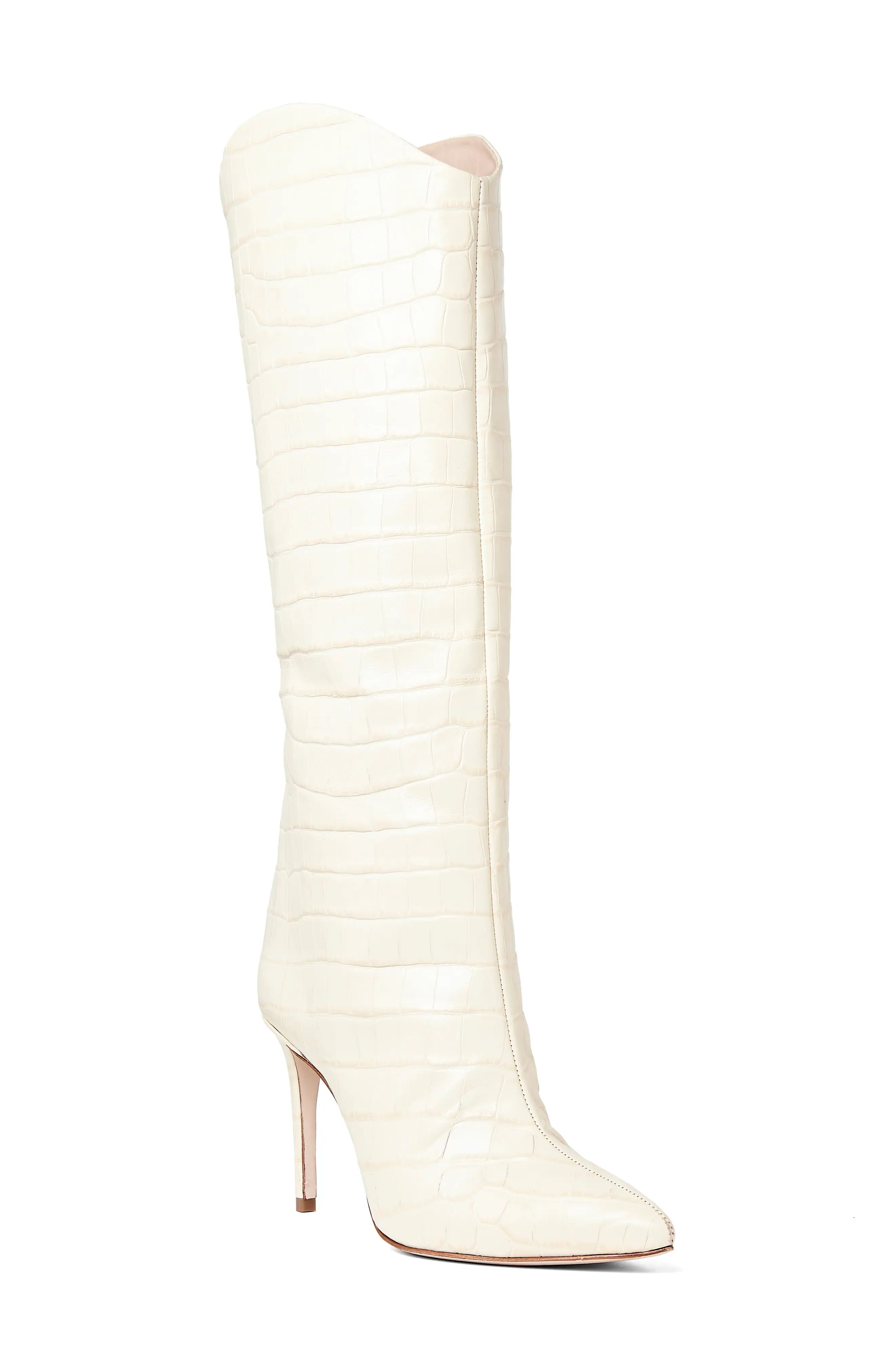Women's Schutz Maryana Pointed Toe Boot, Size 10 M - White | Nordstrom