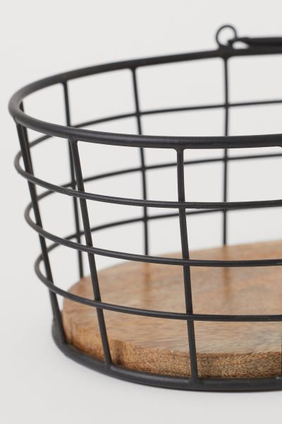 Small Metal Storage Basket - Black - Home All | H&M US | H&M (US + CA)