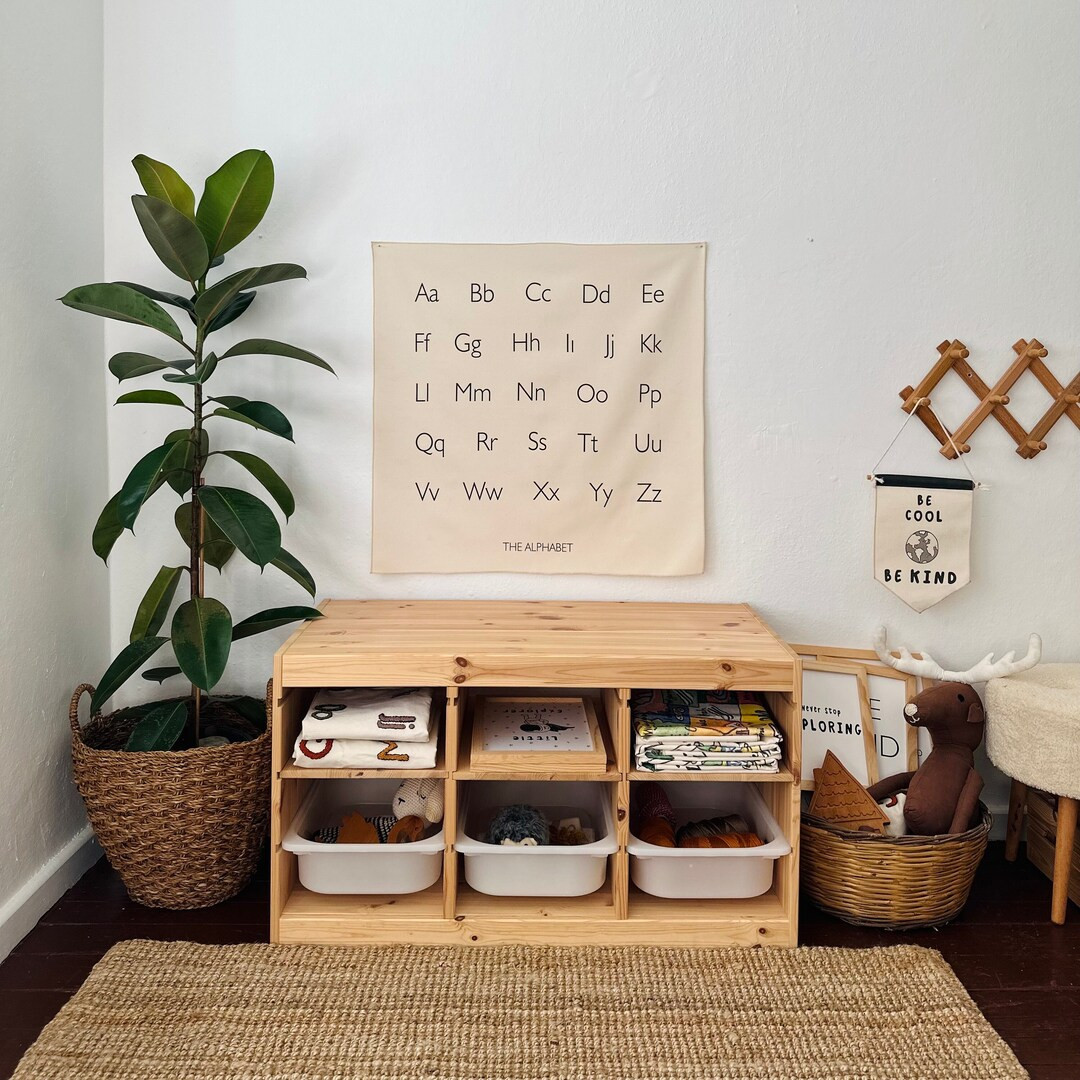 Alphabet Tapestry Organic Cotton Fabric Tapestry, Kid Room Tapestry Nursery Tapestry, Kids Room W... | Etsy (US)