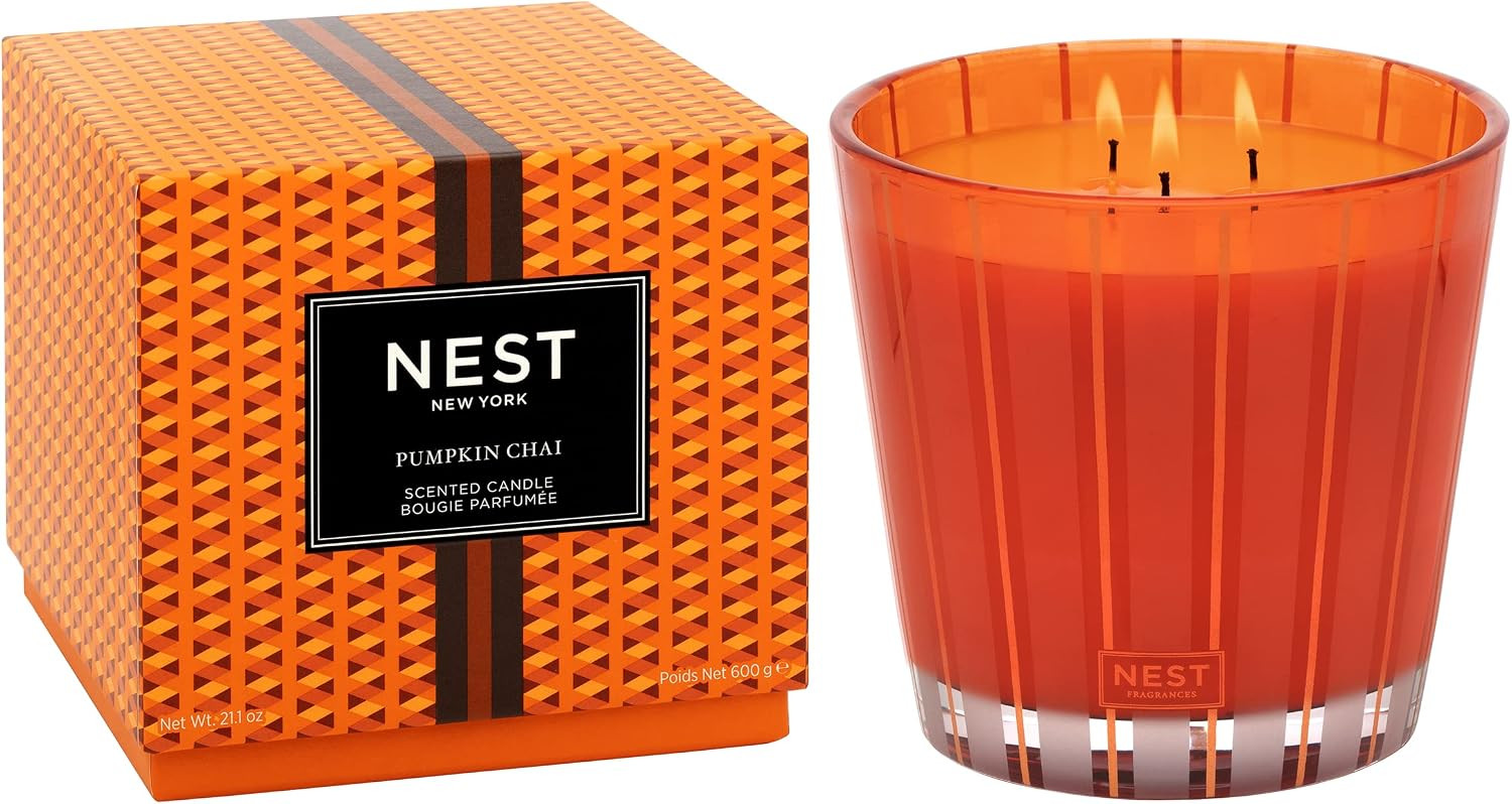 NEST Fragrances 3-Wick Candle- Pumpkin Chai , 21.1 oz - NEST03PC002 | Amazon (US)