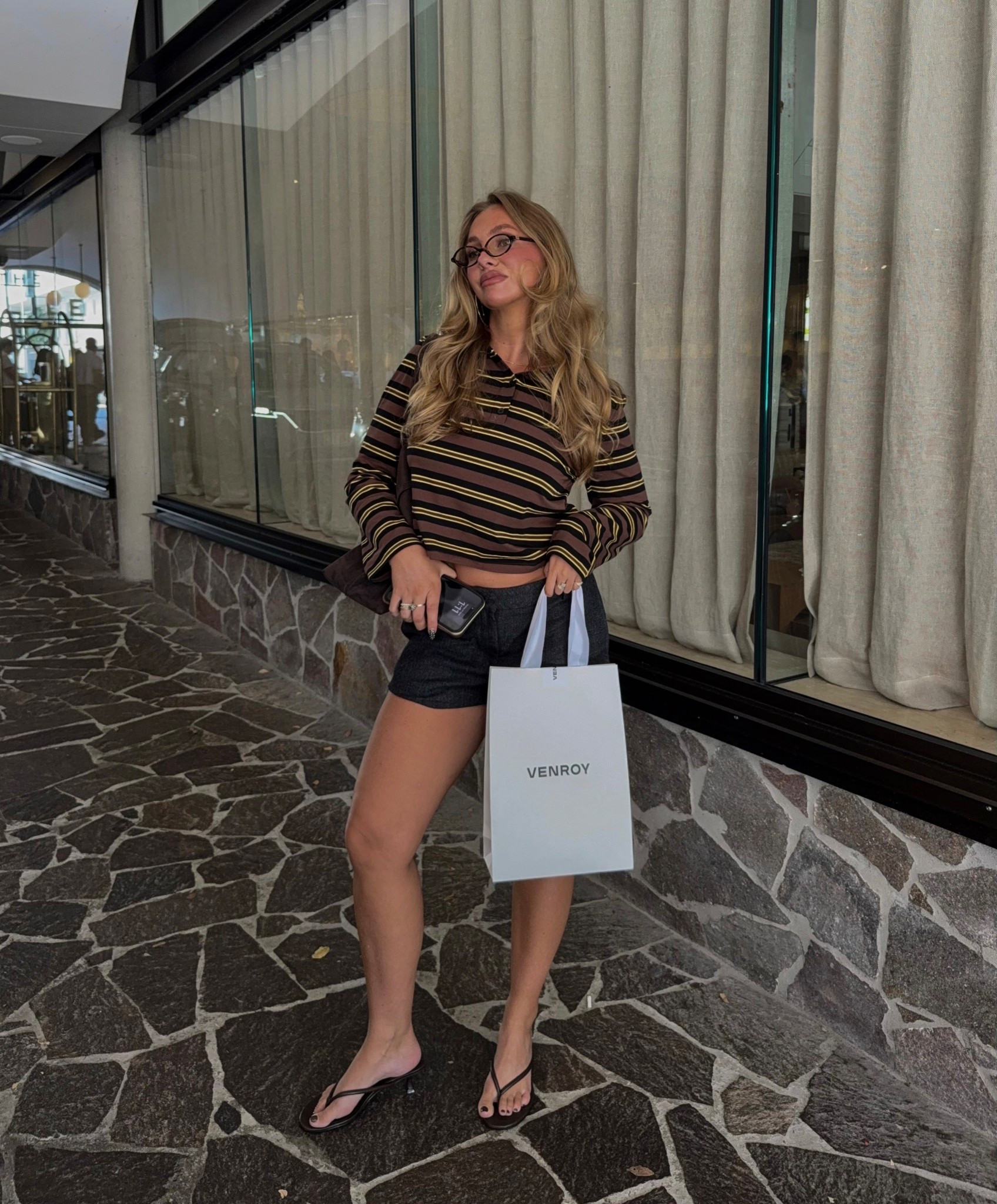 venroy jumper is meant to sit tighter, I got the biggest size (xl) for this fit! Glassons shorts a rly small fit wearing a size 12 x 