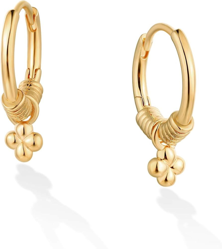 LOYATA Gold Huggie Hoop Earrings 14K Gold Plated Dainty Small Simple Hypoallergenic Jewelry Gift ... | Amazon (US)