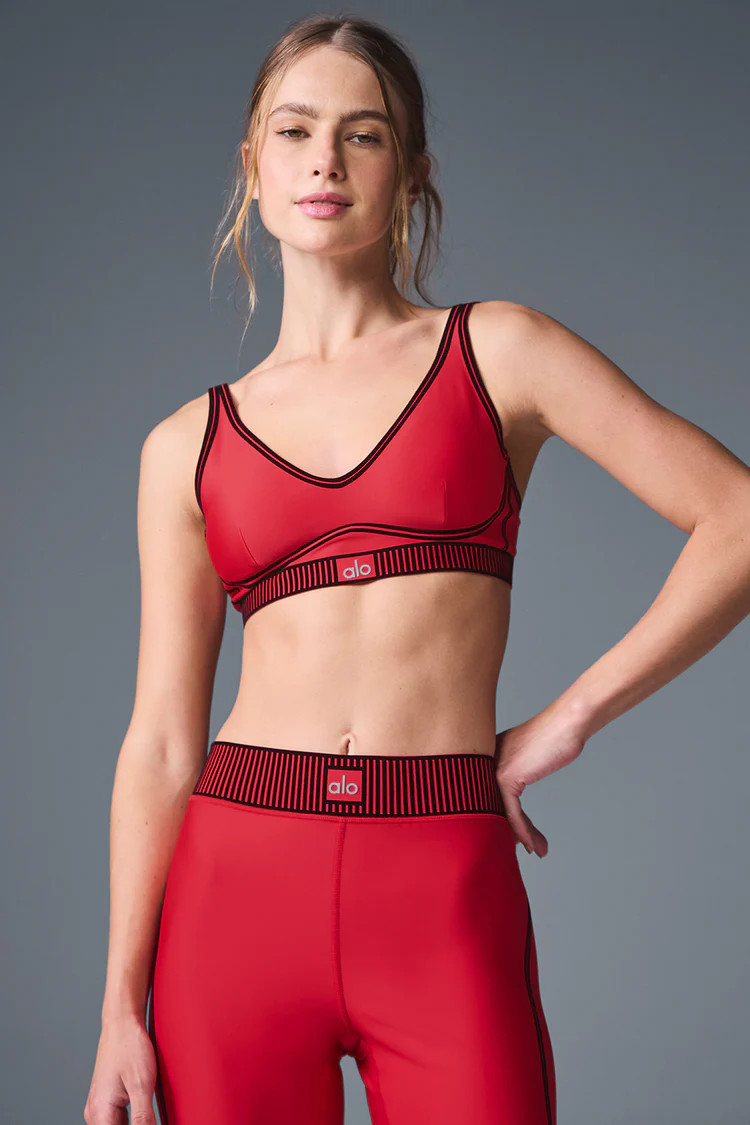Airlift Line Up Bra - Bold Red | Alo Yoga (US)