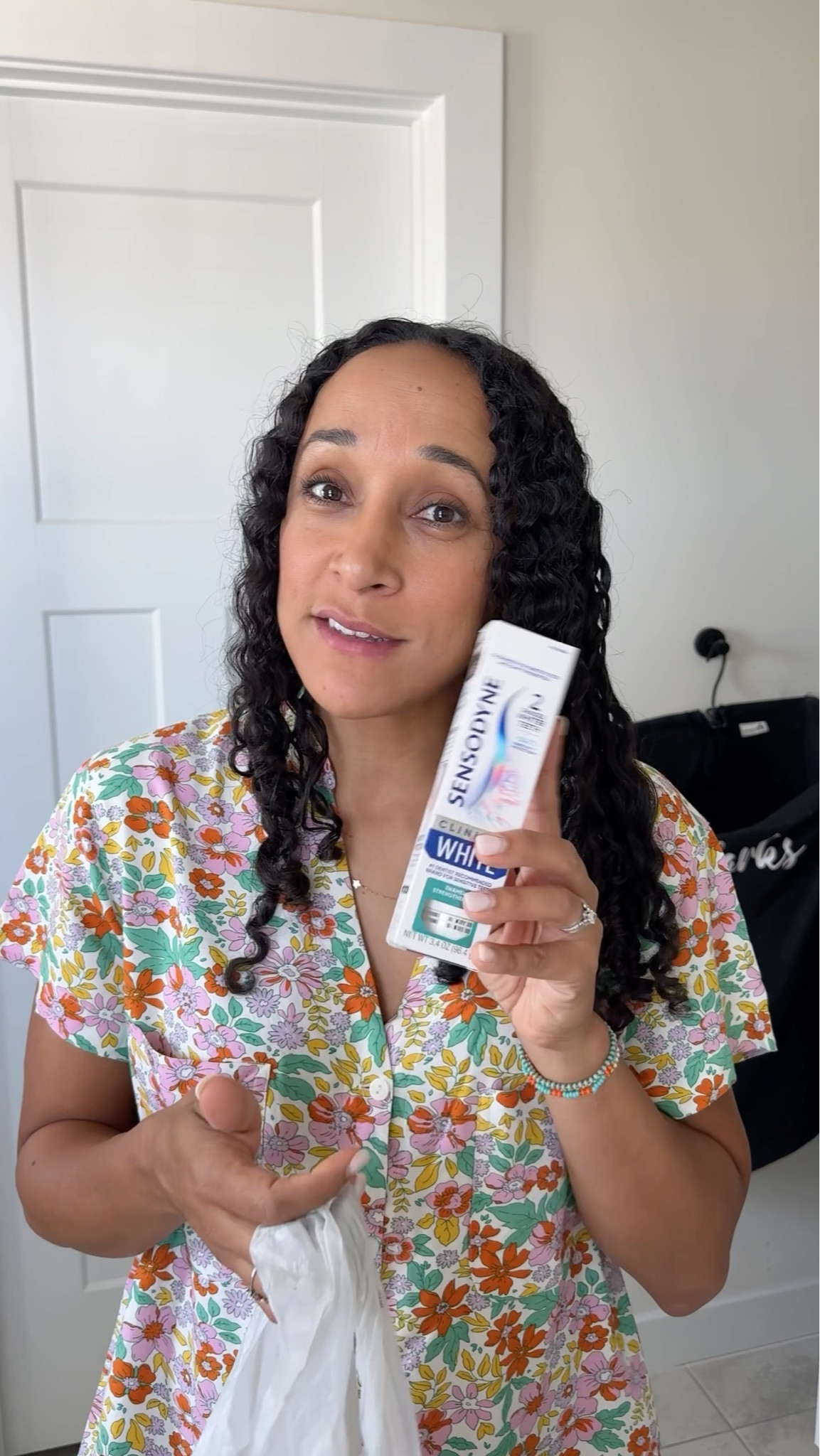 #ad Get unready with me! For me, this routine means a good cleanse, cozy pjs, and brushing with @Sensodyneus Clinical White toothpaste. I love that it whitens, strengthens enamel, and protects my sensitive teeth all in one step. It even helps prevent future stains while polishing so my smile stays bright without the extra fuss. Picked mine up at @target and highly recommend adding it to your nighttime routine too! #SensodynePartner #teethwhitening #SensodyneClinicalWhite #NoWinceWhitening #TargetPartner #Target 
If you comment shop, I’ll send you links to my favorites!
*get 2 shades whiter teeth as shown in an 8 week clinical study
*24/7 sensitivity protection with twice daily brushing  


#LTKmomlife #LTKHoliday #LTKgrwm