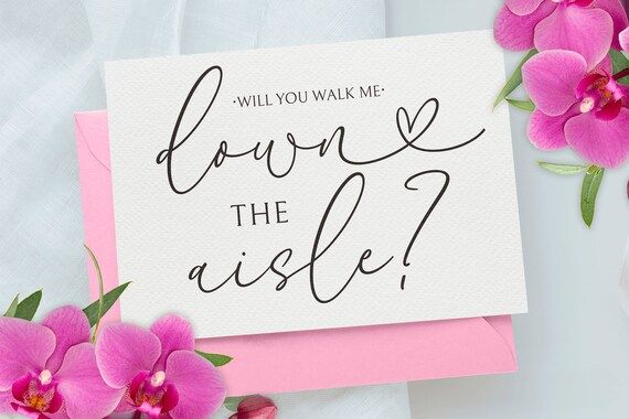 Will You Walk Me Down the Aisle Card Father of the Bride | Etsy | Etsy (US)