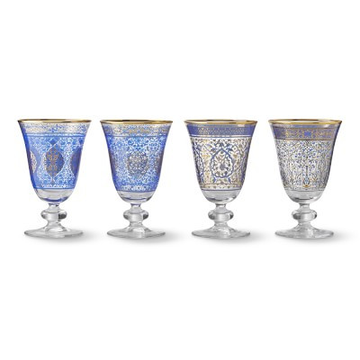 Blue Mosaic Goblets, Set of 4 | Williams-Sonoma