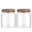 Labina Glass Storage Container Airtight Food Jars Kitchen Canister with Wood Lids, 65 Oz Wide Mou... | Amazon (US)