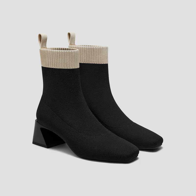 Wasserabweisende Stiefel mit Blockabsatz und quadratischer Zehenpartie (Regina Pro) | VIVAIA