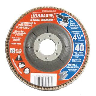 DIABLO 4-1/2 in. 40-Grit Steel Demon Grinding and Polishing Flap Disc with Type 29 Conical Design... | The Home Depot