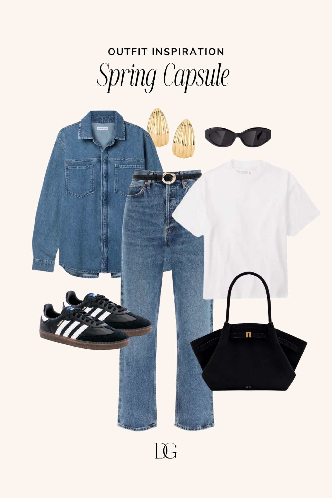 Spring Capsule Wardrobe for 2025 // Capsule wardrobe, spring outfits, spring outfit, spring staples, spring fashion, elevated spring outfit, casual spring outfit, simple spring outfit, neutral spring outfit, adidas samba outfit 

#LTKStyleTip #LTKFindsUnder100 #LTKSeasonal