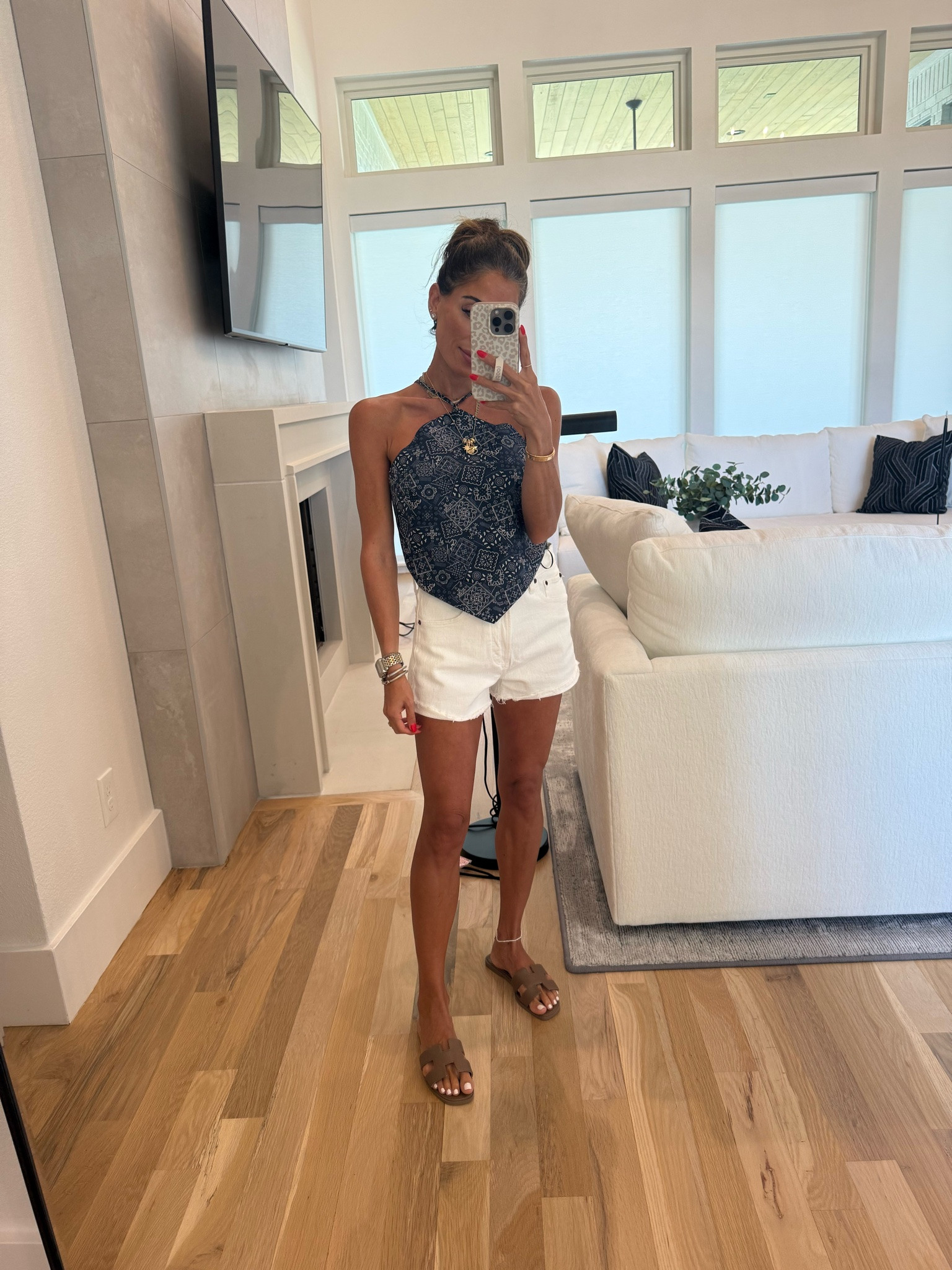 Summer outfit white denim shorts halter top size xs

#LTKPetite #LTKSaleAlert #LTKootd
