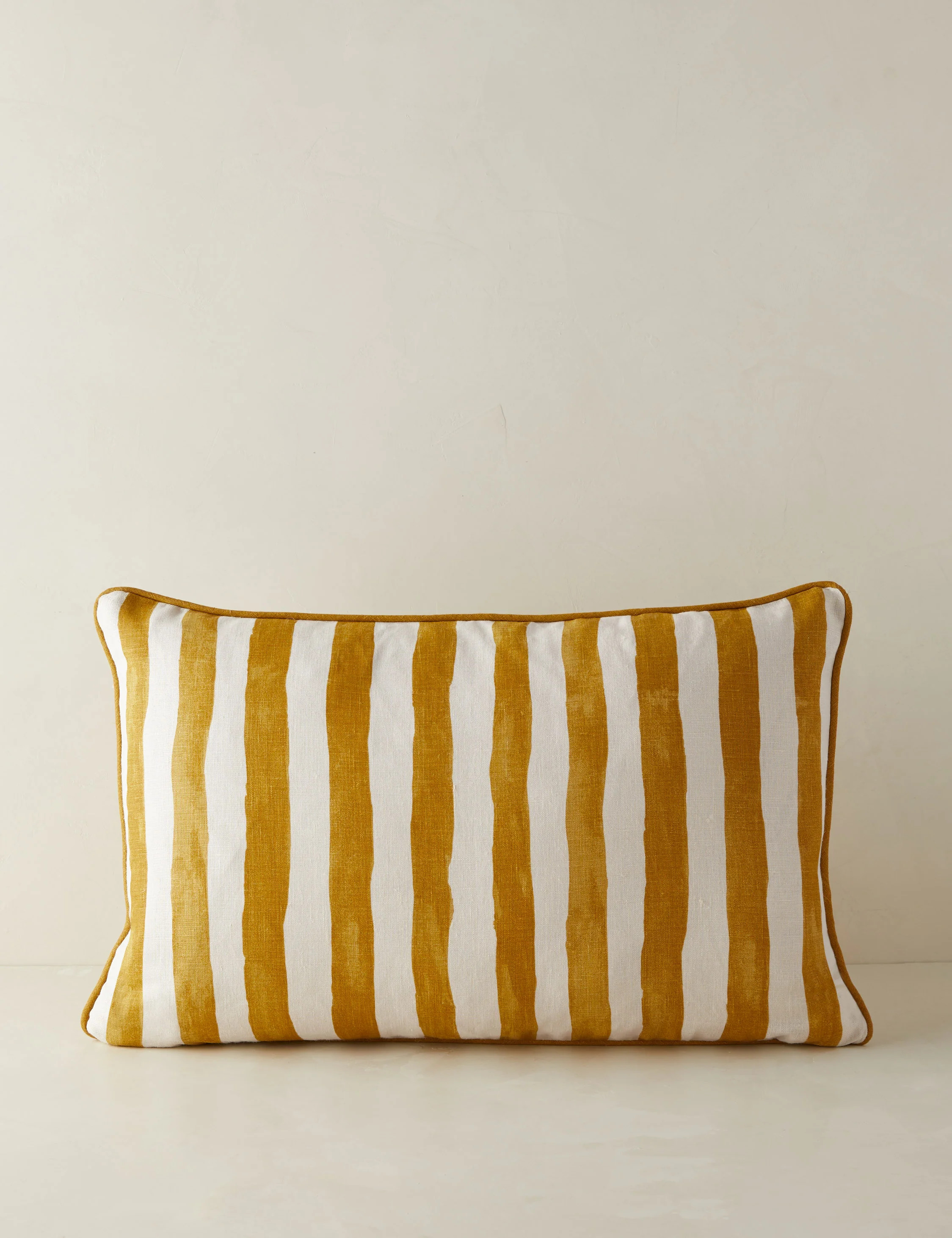Painterly Stripe Linen Pillow | Lulu and Georgia 