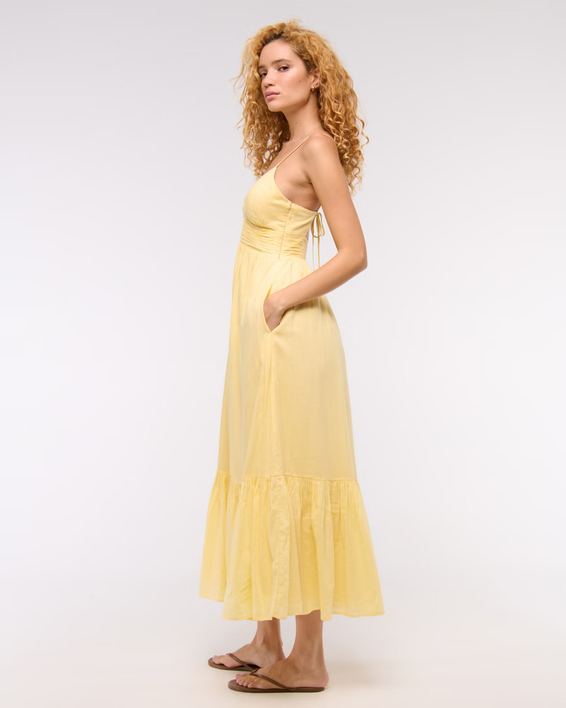 Ruched Drama Maxi Dress | Abercrombie & Fitch (US)