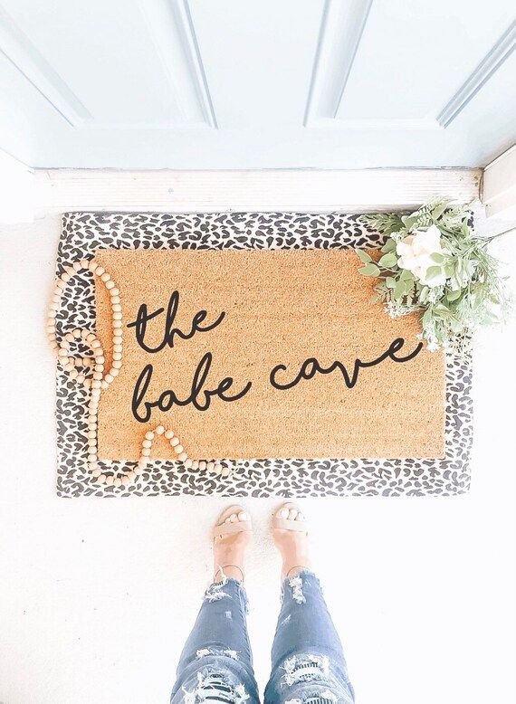 The Babe Cave  Doormat  Welcome Mat  New House  | Etsy | Etsy (US)