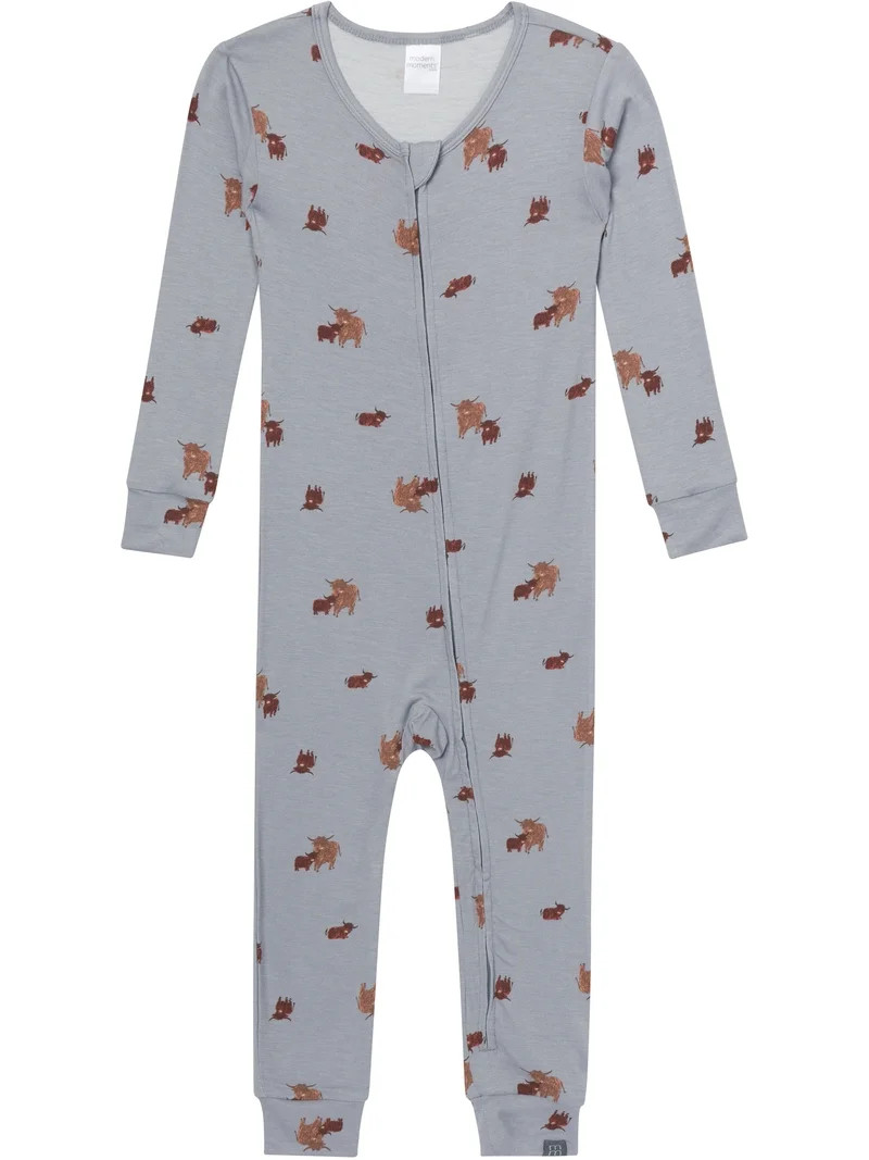 Modern Moments by Gerber Gender Neutral Viscose One-Piece Pajama, Sizes 12 Months - 5T | Walmart (US)