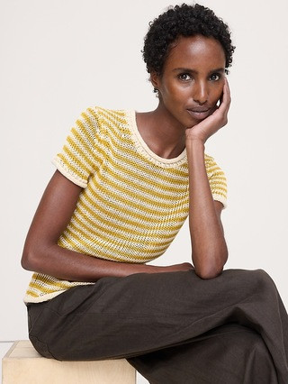 Heirloom Linen Sweater Tee | Banana Republic (US)